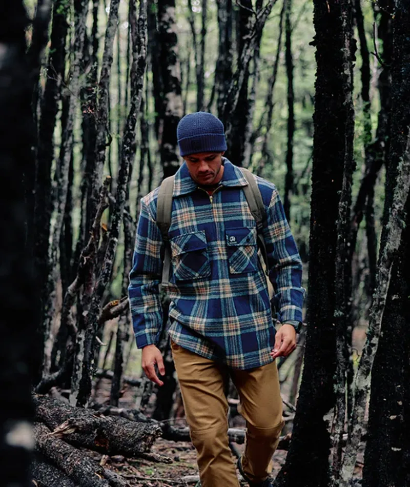 Swanndri Ranger1/4 Zip Bush Shirt - Atlantic Check-8