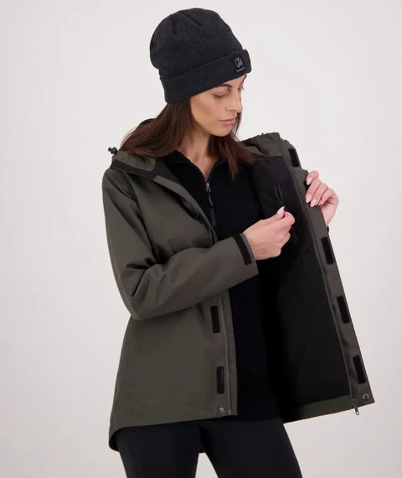 Swanndri Womens Shearwater15 Rain Jacket - Forest-5