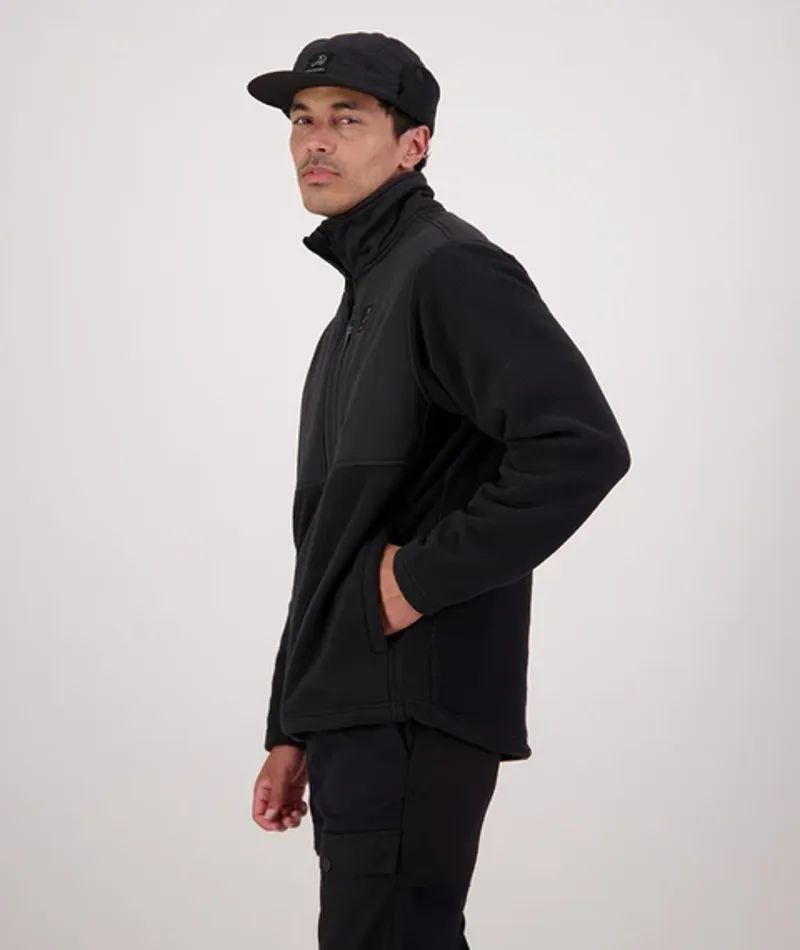 Swanndri High Rock Hybrid Fleece Pullover - Black-2