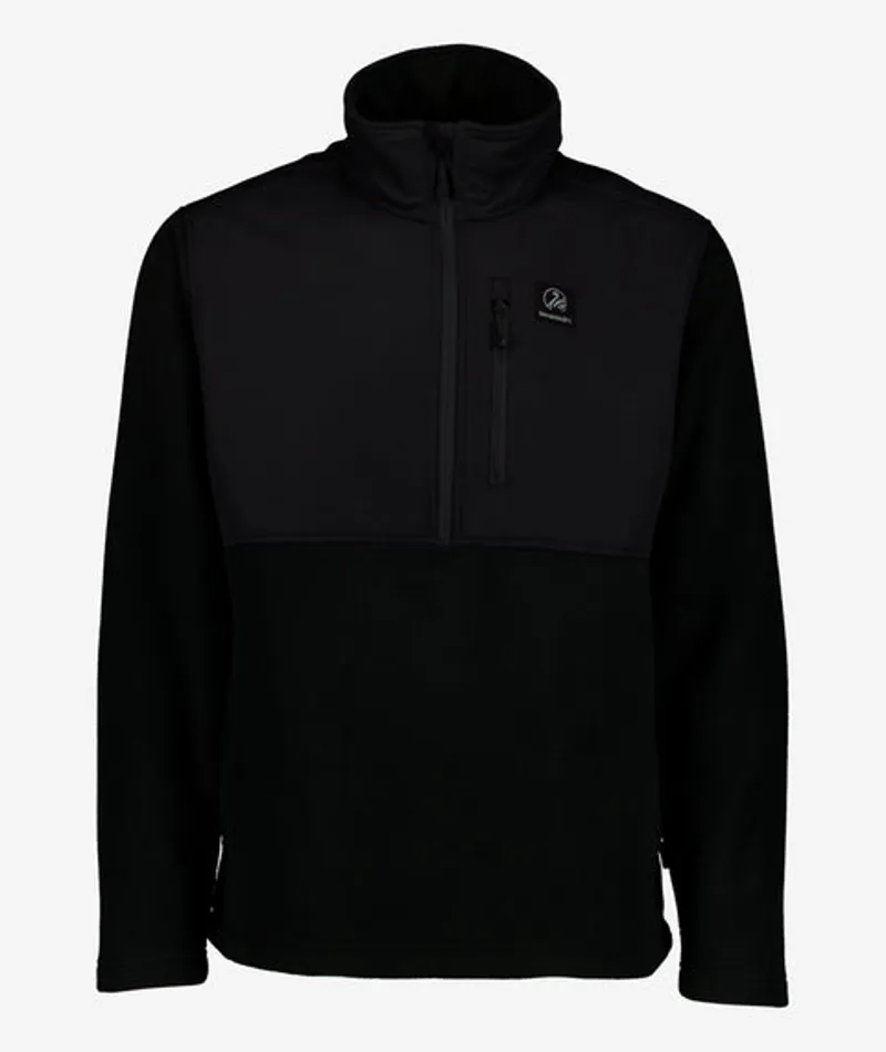 Swanndri High Rock Hybrid Fleece Pullover - Black