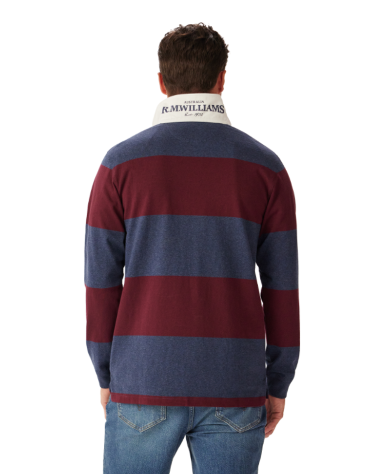RM Williams Tweedale Rugby - Red/Blue-2