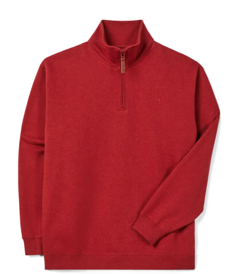 RM Williams Mulyungarie 1/4 Zip Sweatshirt - Red Marle