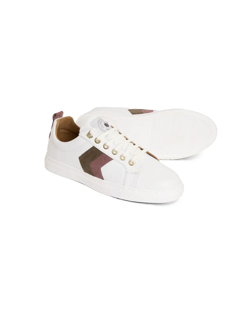 Fairfax and Favor Alexandra Trainer White Leather - Heather/Fog-1