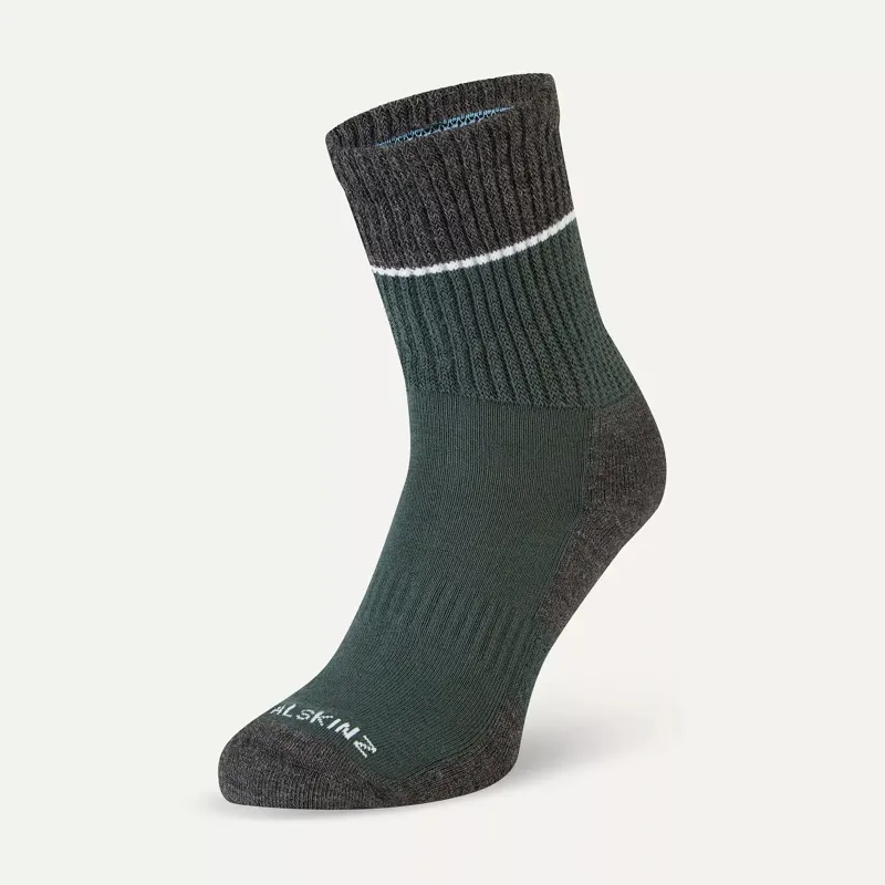 Sealskinz Thurton Solo Quick Dry Mid Length Sock - Olive
