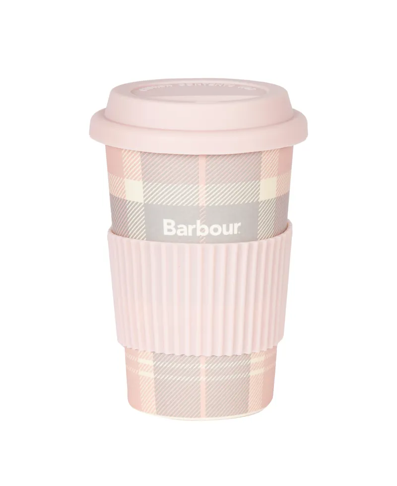 Barbour Tartan Travel Mug Pink