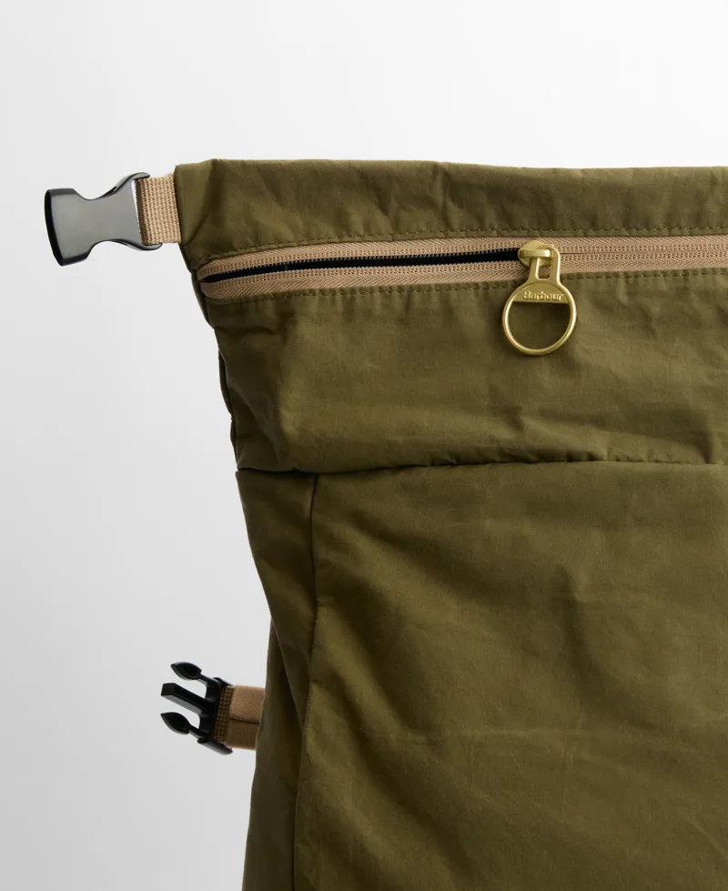Barbour Transport Foldover Backpack Bag - Dusky Green-7