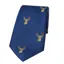 Soprano Stags Heads On Blue Ground Country Silk Tie