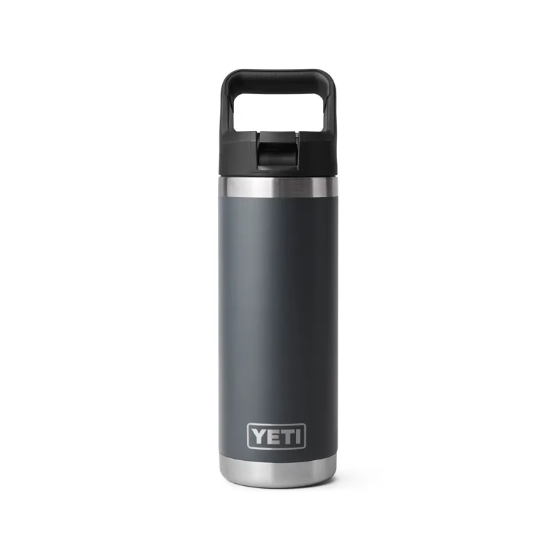 Yeti Rambler 18oz Straw Bottle - Charcoal