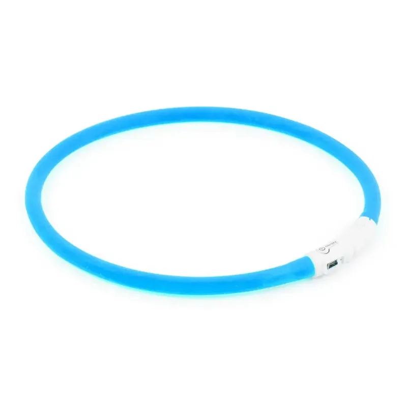 Collar Flashing LED Rechargeable USB Blue