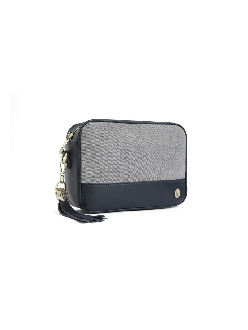 Fairfax and Favor Finsbury Cross Body Bag - Denim Suede-1