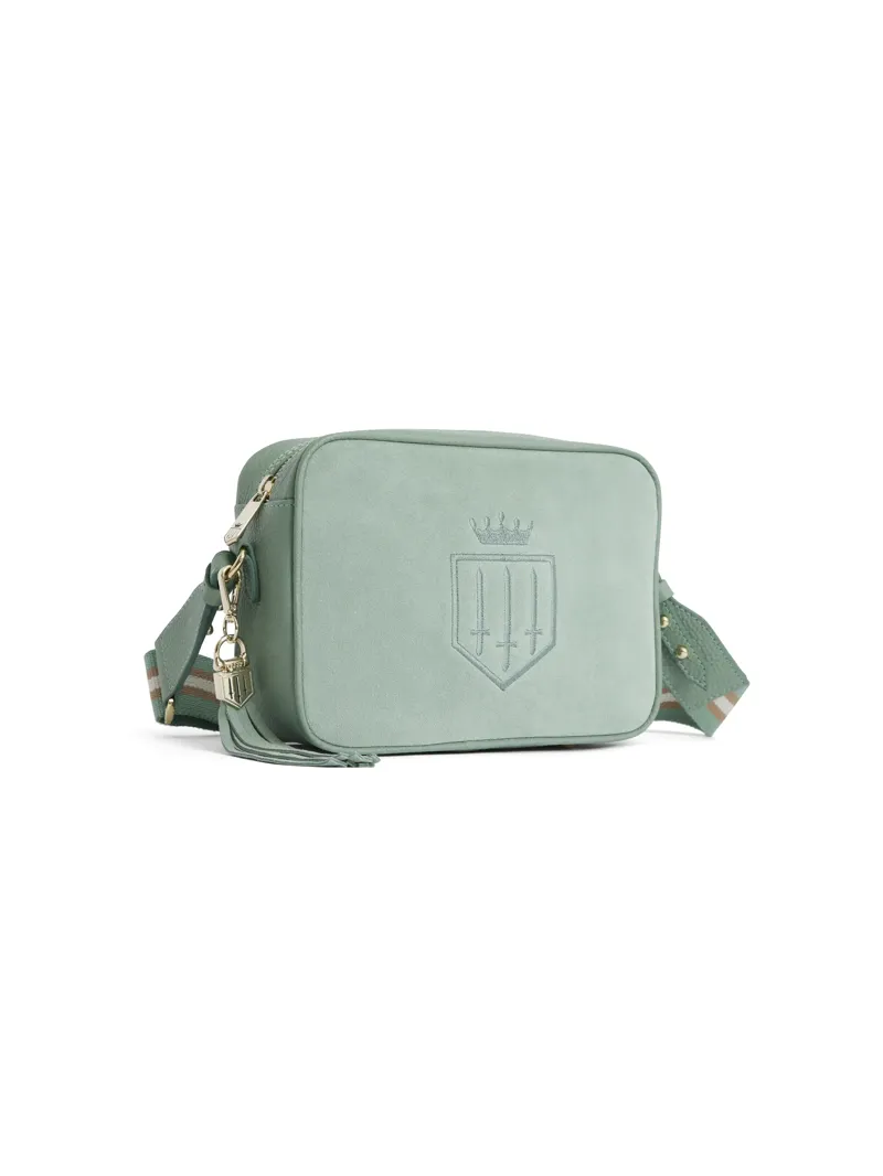 Fairfax and Favor Stockist Exclusive Finsbury Cross Body Bag - Mint Suede-1