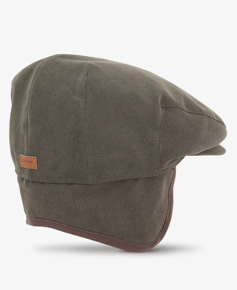 Barbour Unisex Beaufort Waterproof  Flap Cap - Olive-1