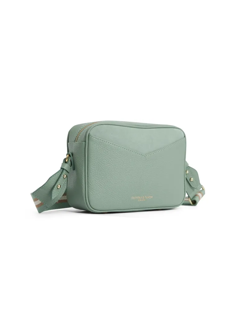 Fairfax and Favor Stockist Exclusive Finsbury Cross Body Bag - Mint Suede-3