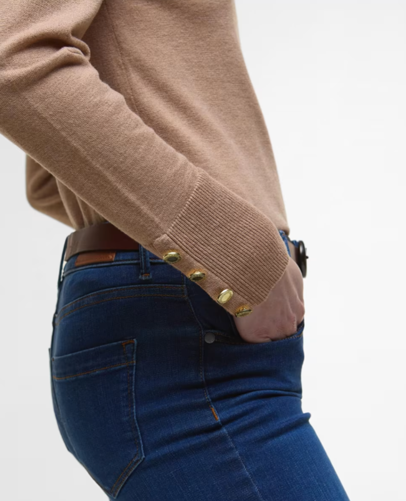 Barbour Corbridge Knitted Jumper - Pale Camel-2