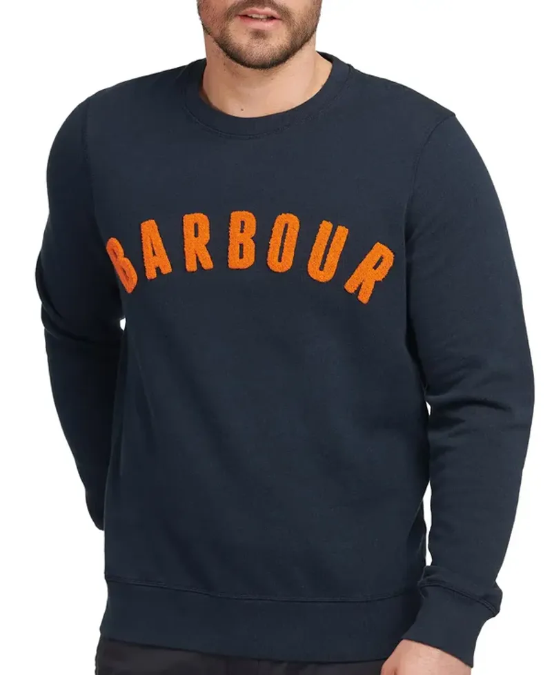 Barbour Prep Logo Crew Neck Sweatshirt - Navy-1