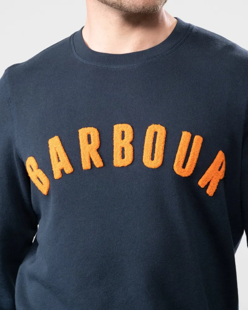 Barbour Prep Logo Crew Neck Sweatshirt - Navy-2