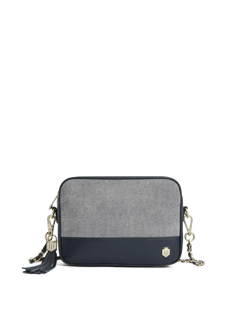 Fairfax and Favor Finsbury Cross Body Bag - Denim Suede