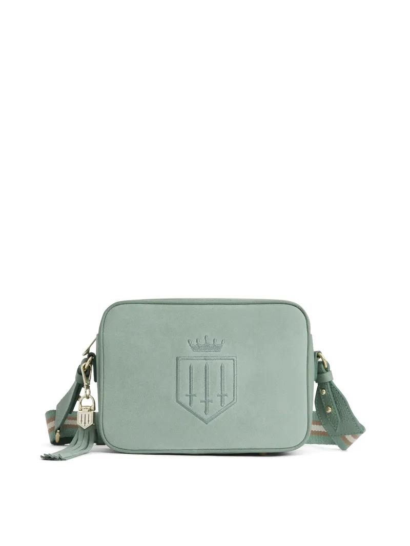 Fairfax and Favor Stockist Exclusive Finsbury Cross Body Bag - Mint Suede