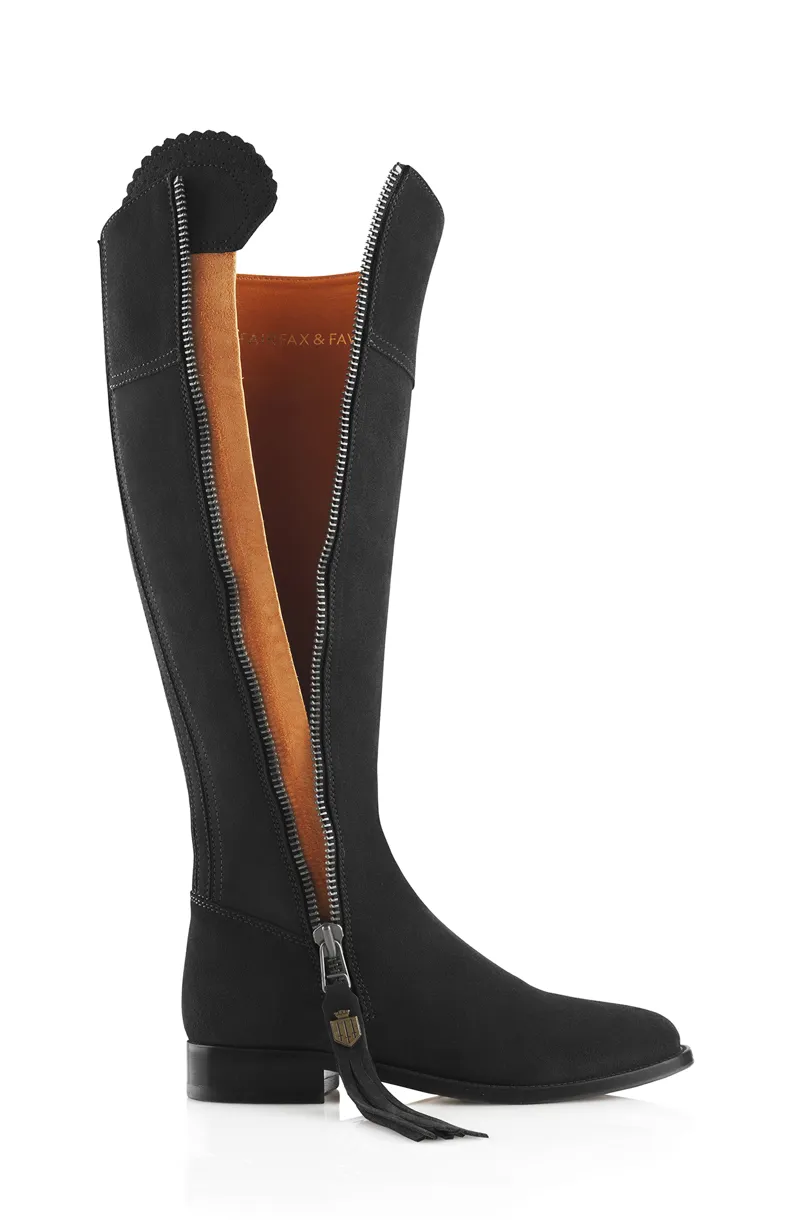 Fairfax and Favor Flat Regina Regular Fit - Black Suede-2