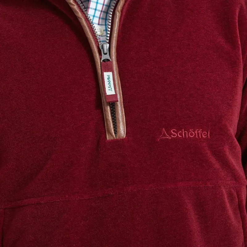 Schoffel Berkeley 1/4 Zip Fleece Claret-2