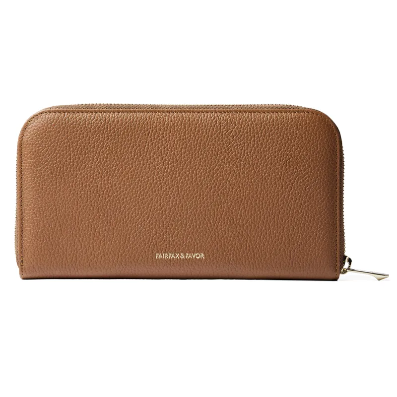 Fairfax and Favor Salisbury Purse Tan Full Leather-1