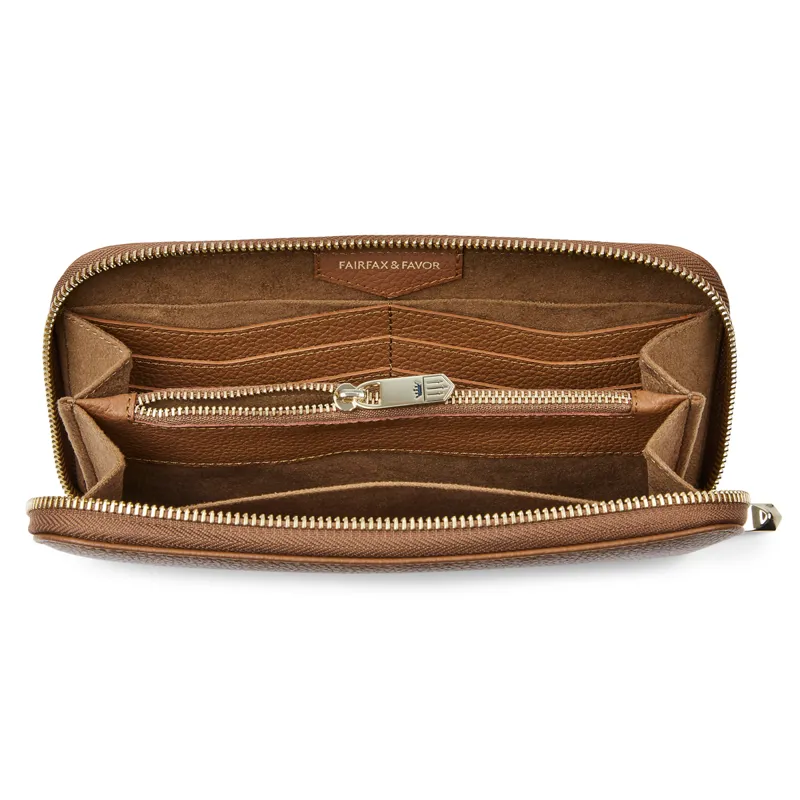 Fairfax and Favor Salisbury Purse Tan Full Leather-2