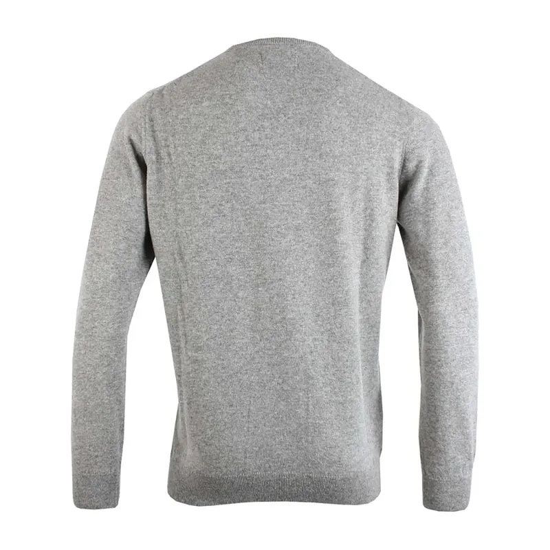 Barbour Essential Lambswool Crew Neck Jumper - Light Grey Marl-1