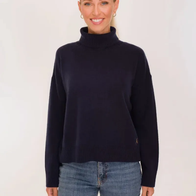 Hicks and Brown Sophia Rollneck - Navy-1