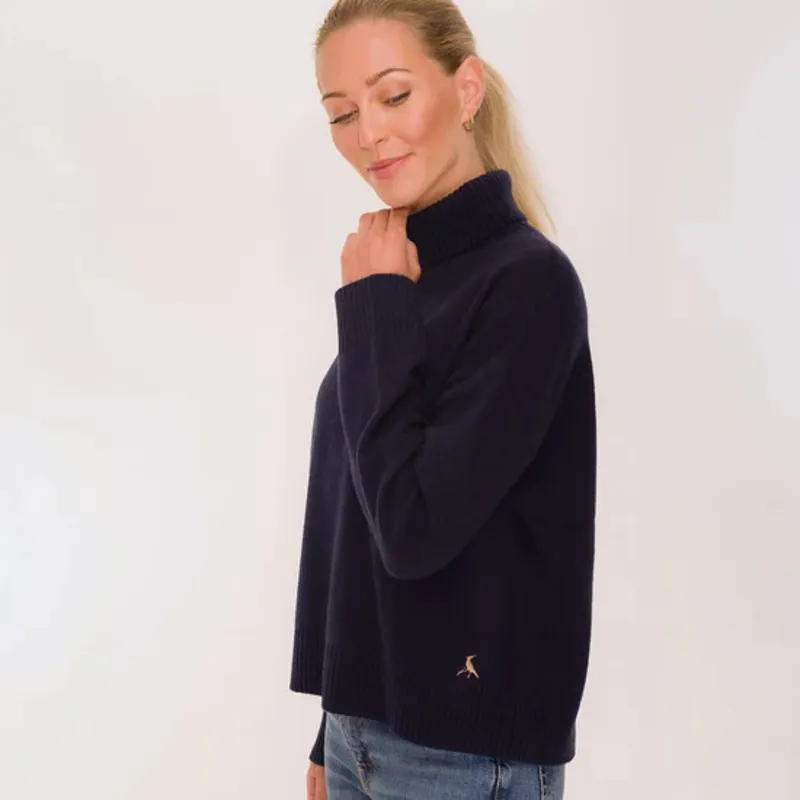 Hicks and Brown Sophia Rollneck - Navy-2