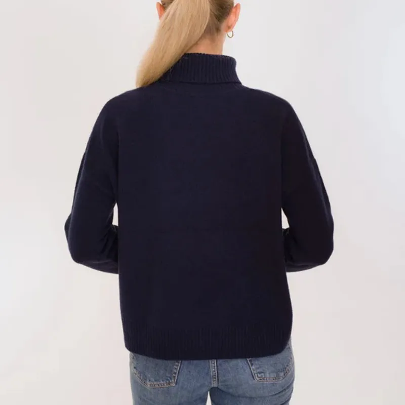 Hicks and Brown Sophia Rollneck - Navy-3