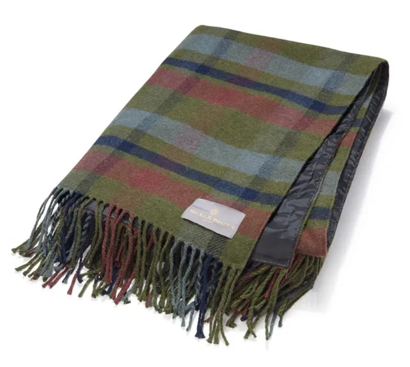 Hicks and Brown Outdoor Picnic Blanket - Green Check-1