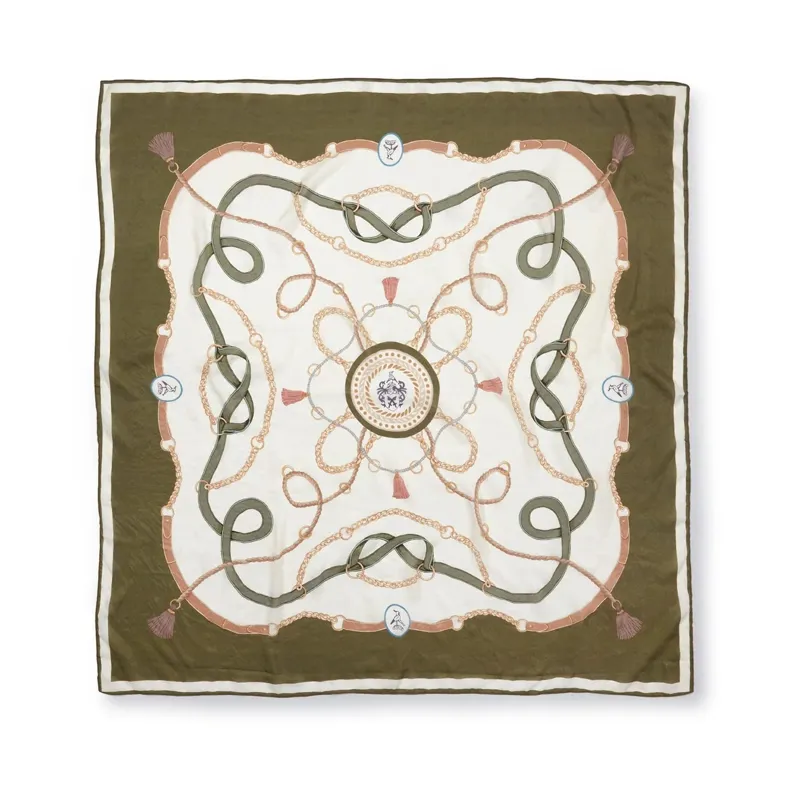 Hicks and Brown Melford Silk Scarf - Green