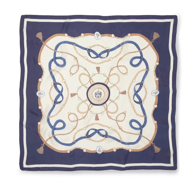 Hicks and Brown Melford Silk Scarf - Navy