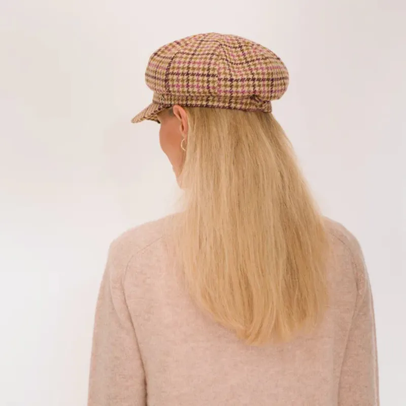 Hicks and Brown Higham Tweed Baker Boy - Mulberry-3