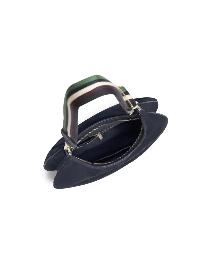 Fairfax and Favor Richmond Hobo Bag - Navy Suede-1