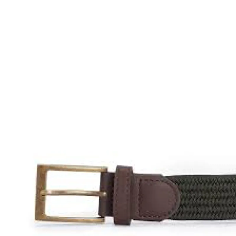 Barbour Nevis Stretch Webbing Belt - Dark Olive-1