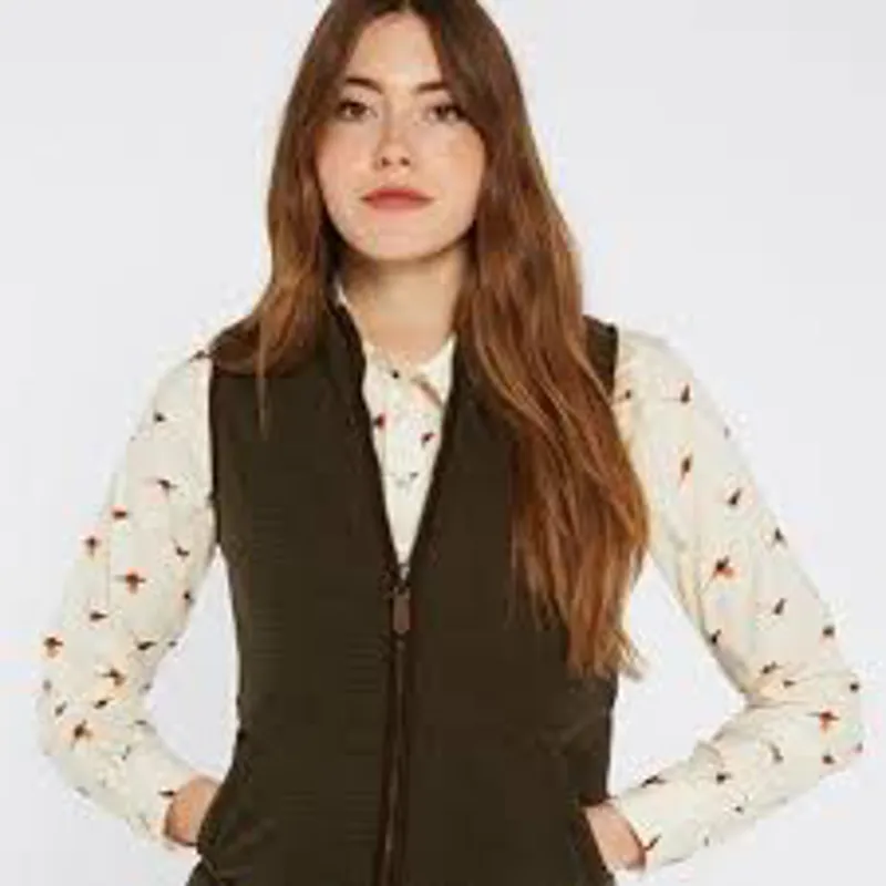 Dubarry Ladies Carbury Gilet - Olive-5