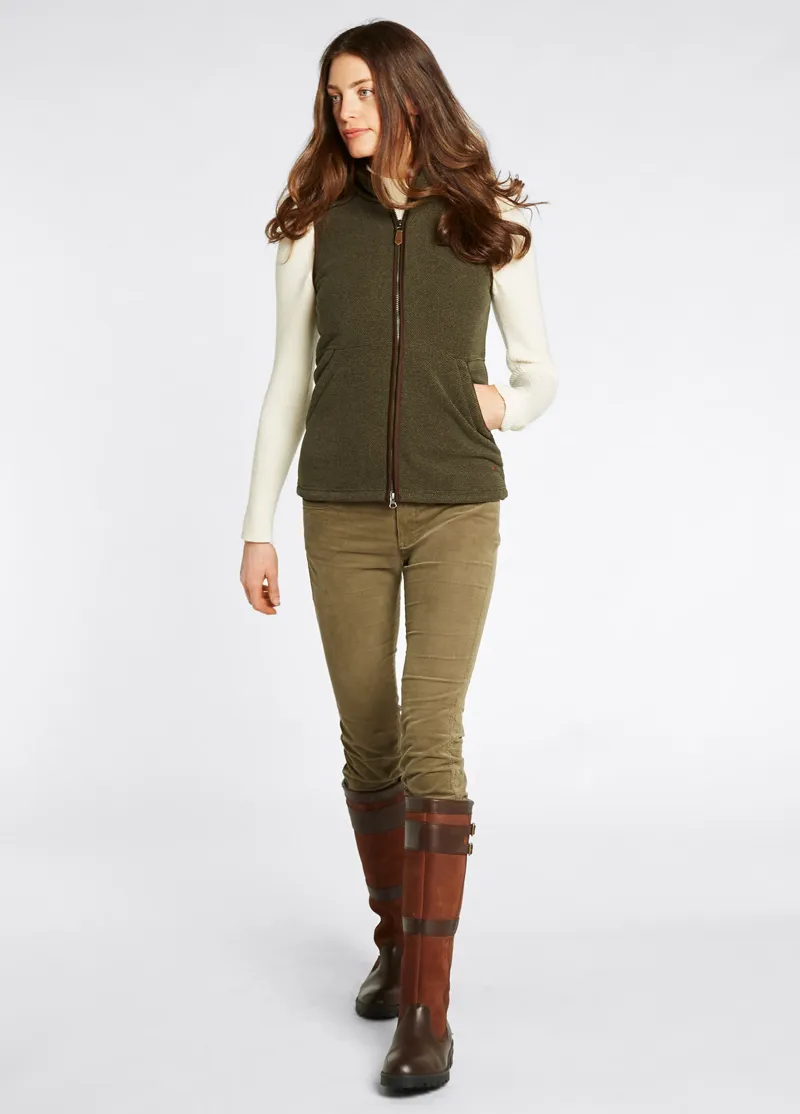 Dubarry Ladies Carbury Gilet - Olive-2