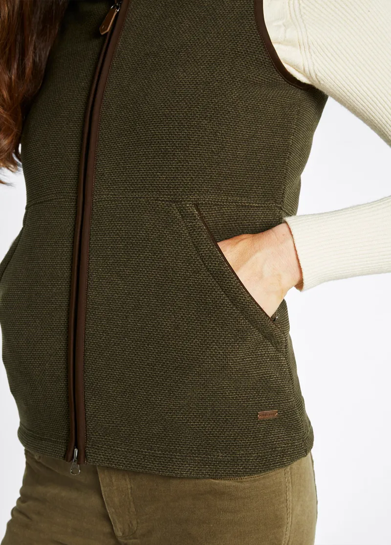 Dubarry Ladies Carbury Gilet - Olive-4
