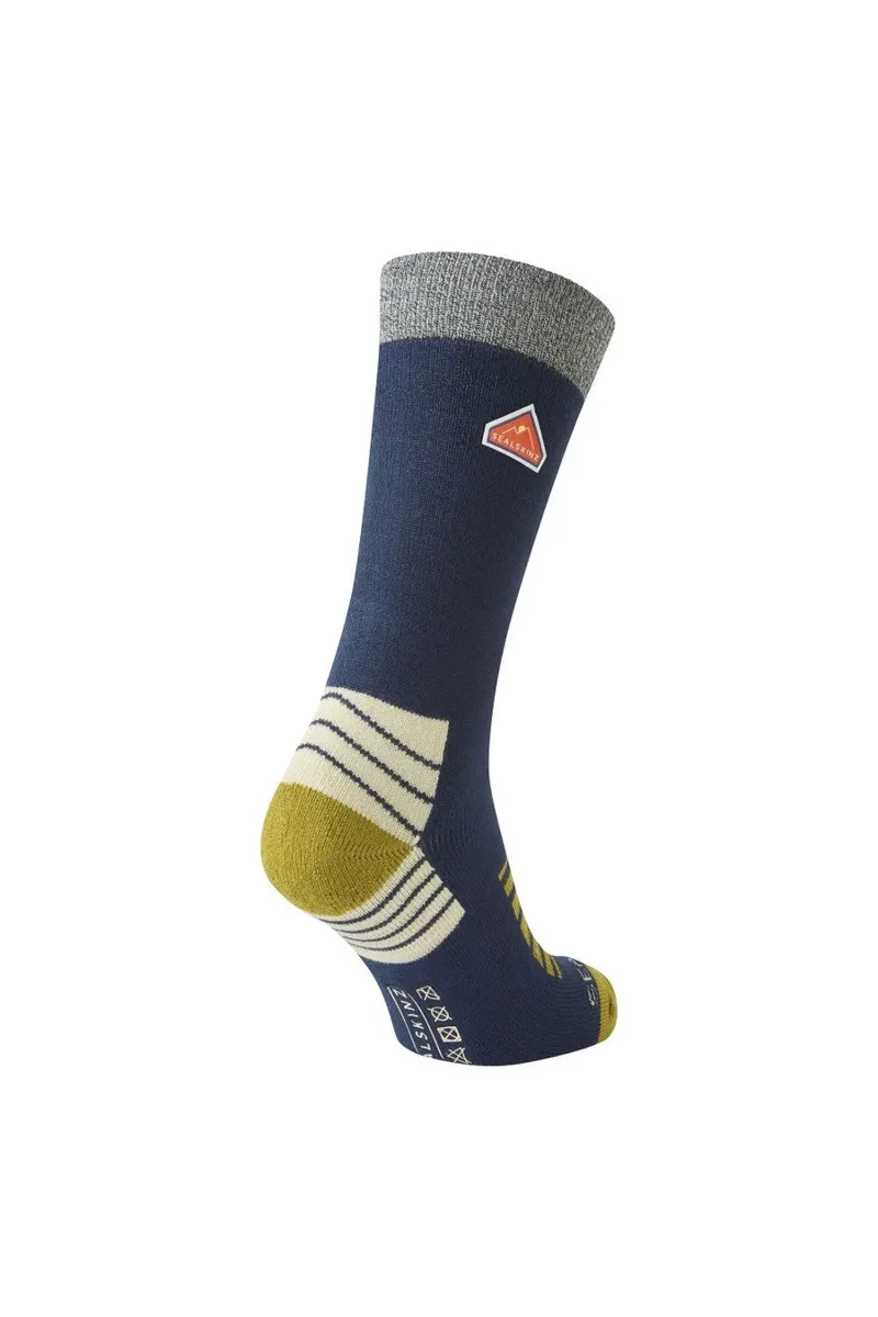 Sealskinz Attlebridge Bamboo Mid Length Plain Hiking Sock - Navy-1