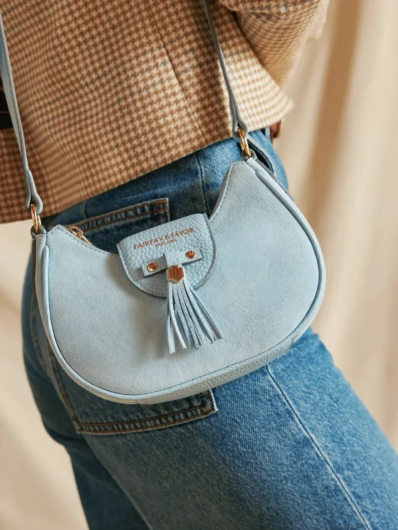Fairfax and Favor Micro Windsor Cross Body Bag - Sky Blue-5