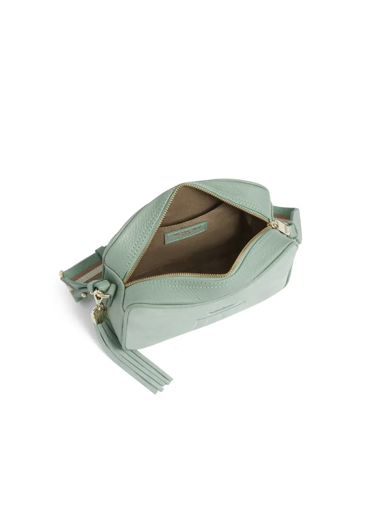 Fairfax and Favor Stockist Exclusive Finsbury Cross Body Bag - Mint Suede-2