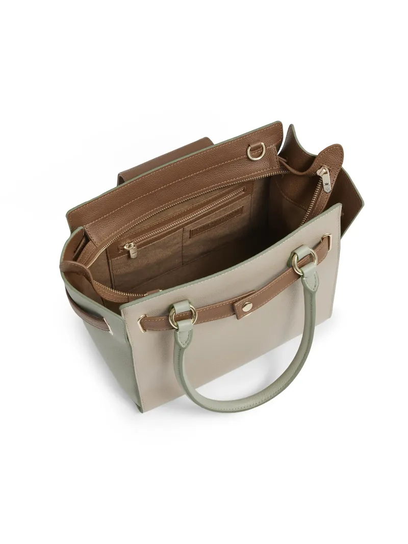 Fairfax and Favor Windsor Tote - Mint/Stone/Tan Leather-1