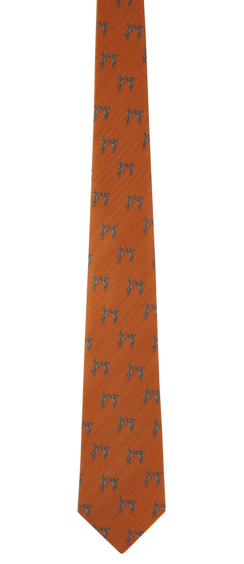Schoffel Ashford Silk Tie Burnt Orange Hare