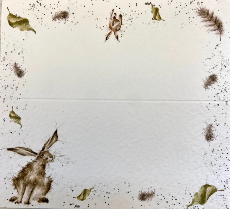 Wrendale 8x Hare Placecards