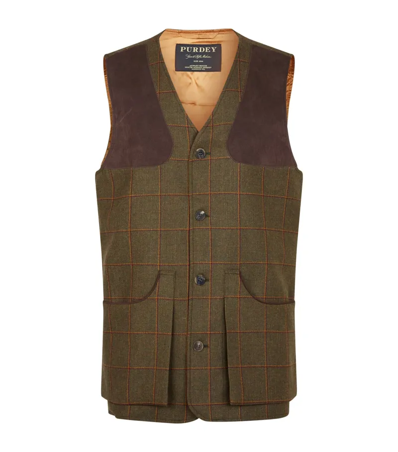 Purdey Mens Tweed Shooting Vest Lawrence