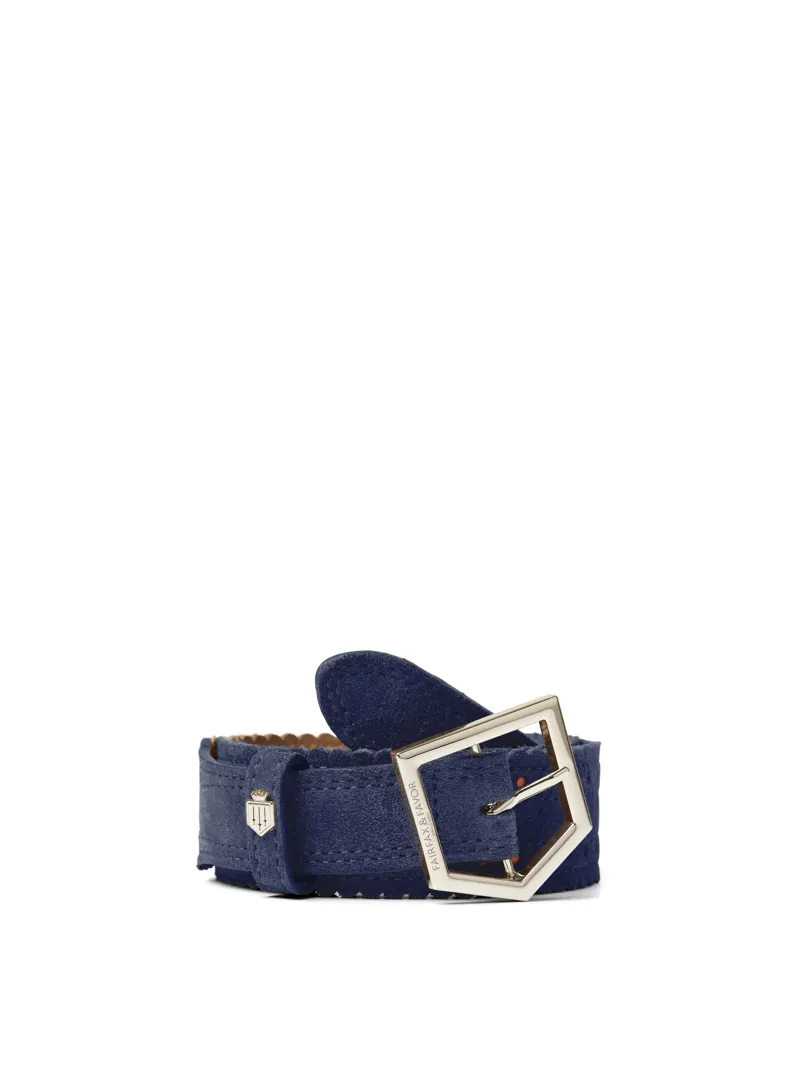 Fairfax and Favor Regina Belt Ink Suede