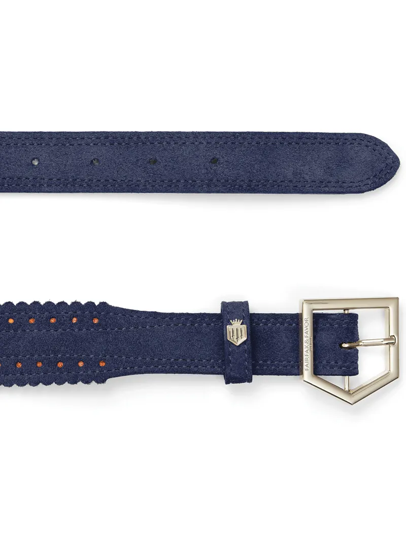 Fairfax and Favor Regina Belt Ink Suede-1