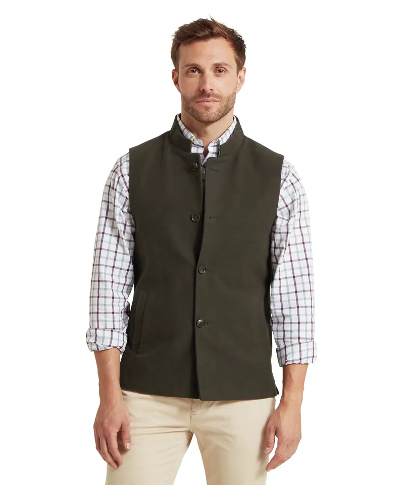 Schoffel Barnsdale Nehru Waistcoat - Forest-1