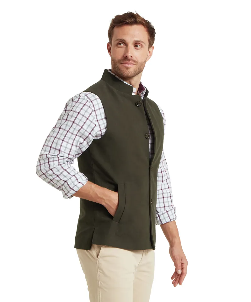 Schoffel Barnsdale Nehru Waistcoat - Forest-2